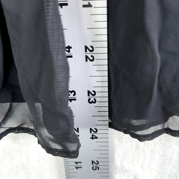 Ann Taylor LOFT Womens Top S Dark Black Pleated Sleeveless Blouse Career Office - Picture 7 of 8